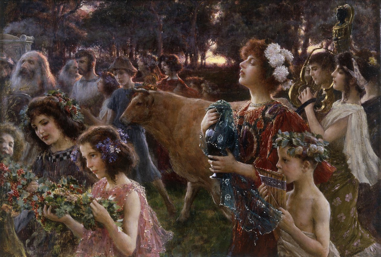 The Procession by Cesare Saccaggi