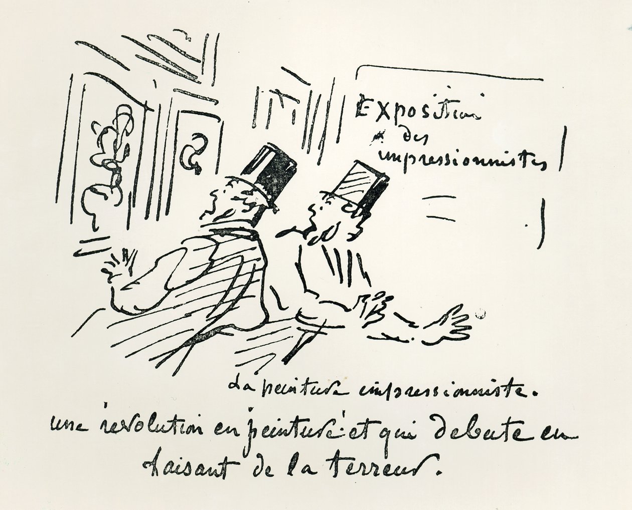 Caricature of the First Impressionist Exhibition in Paris, 