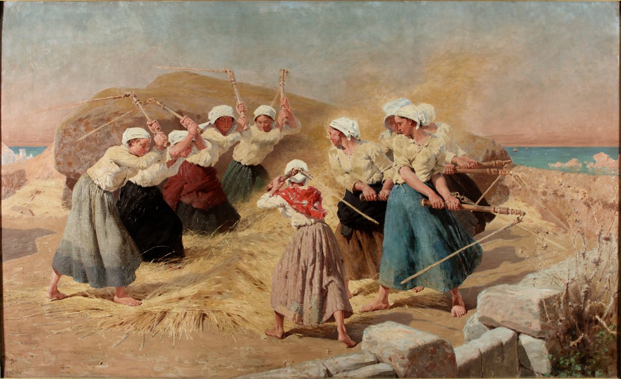 Threshing by Charles de la Fosse: Premium art reproduction