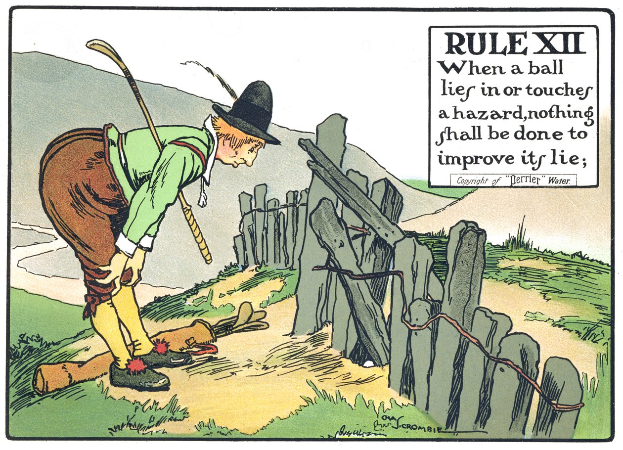Rule XII: When a Ball Lies in or Touches a Hazard, Nothing Shall Be Done to Improve Its Lie, from 