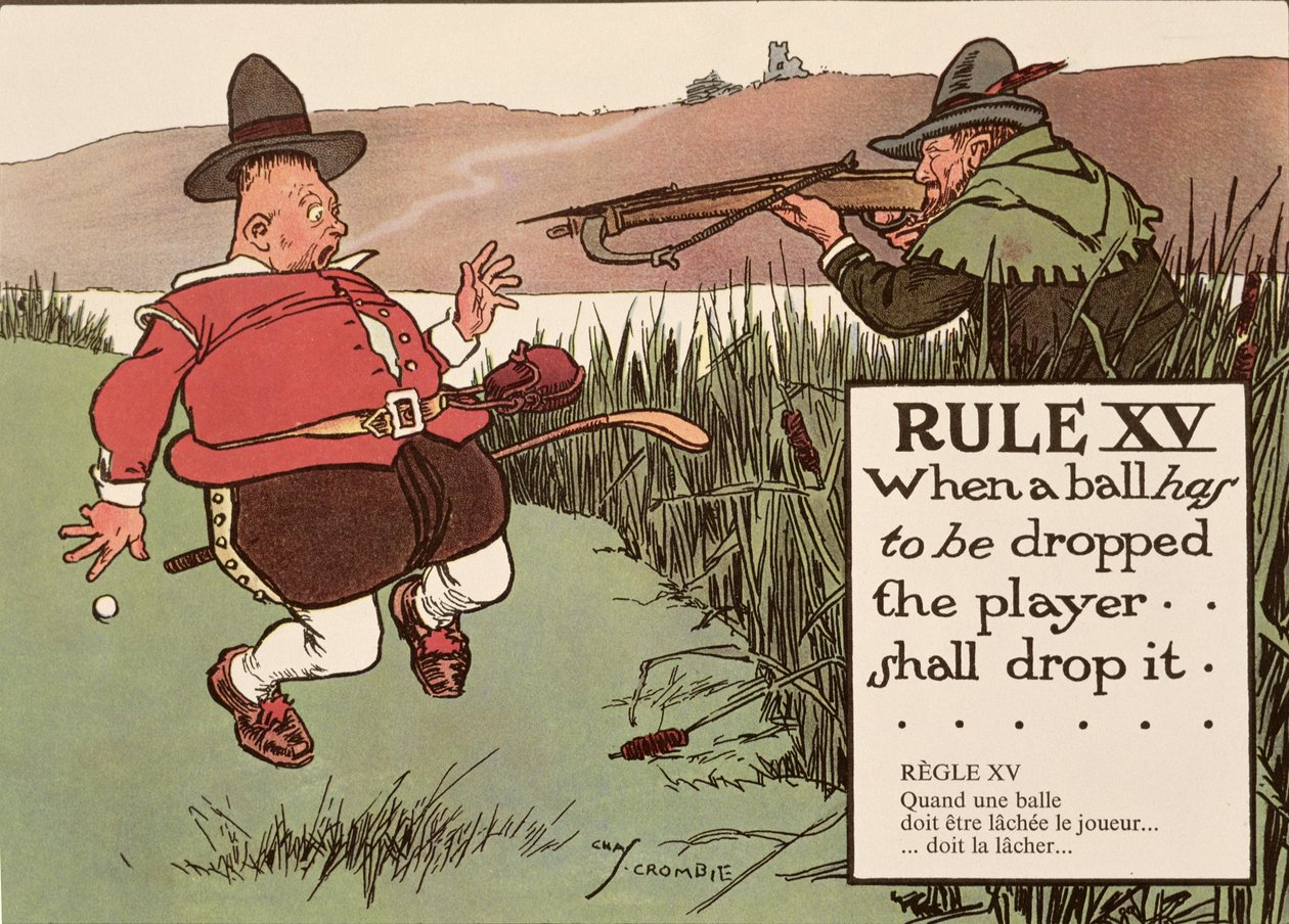 Rule XV: When a Ball Has to Be Dropped the Player Shall Drop It, from 