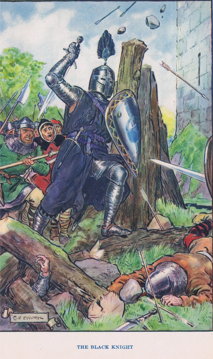 The Besieged Castle - The Black Knight (illustration from 