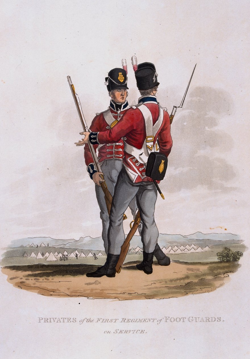 Privates of the First Regiment of Foot Guards on Service, from 