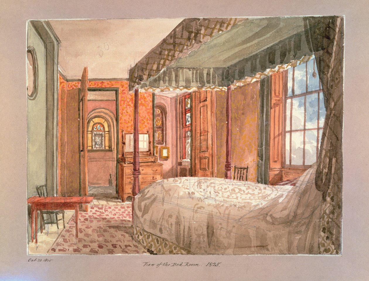 View of the Bed Room, 1825 by Charles James Richardson