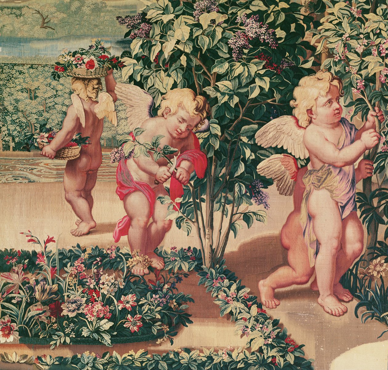 Children Gardening (after a Cartoon by Le Brun) by Charles Le Brun