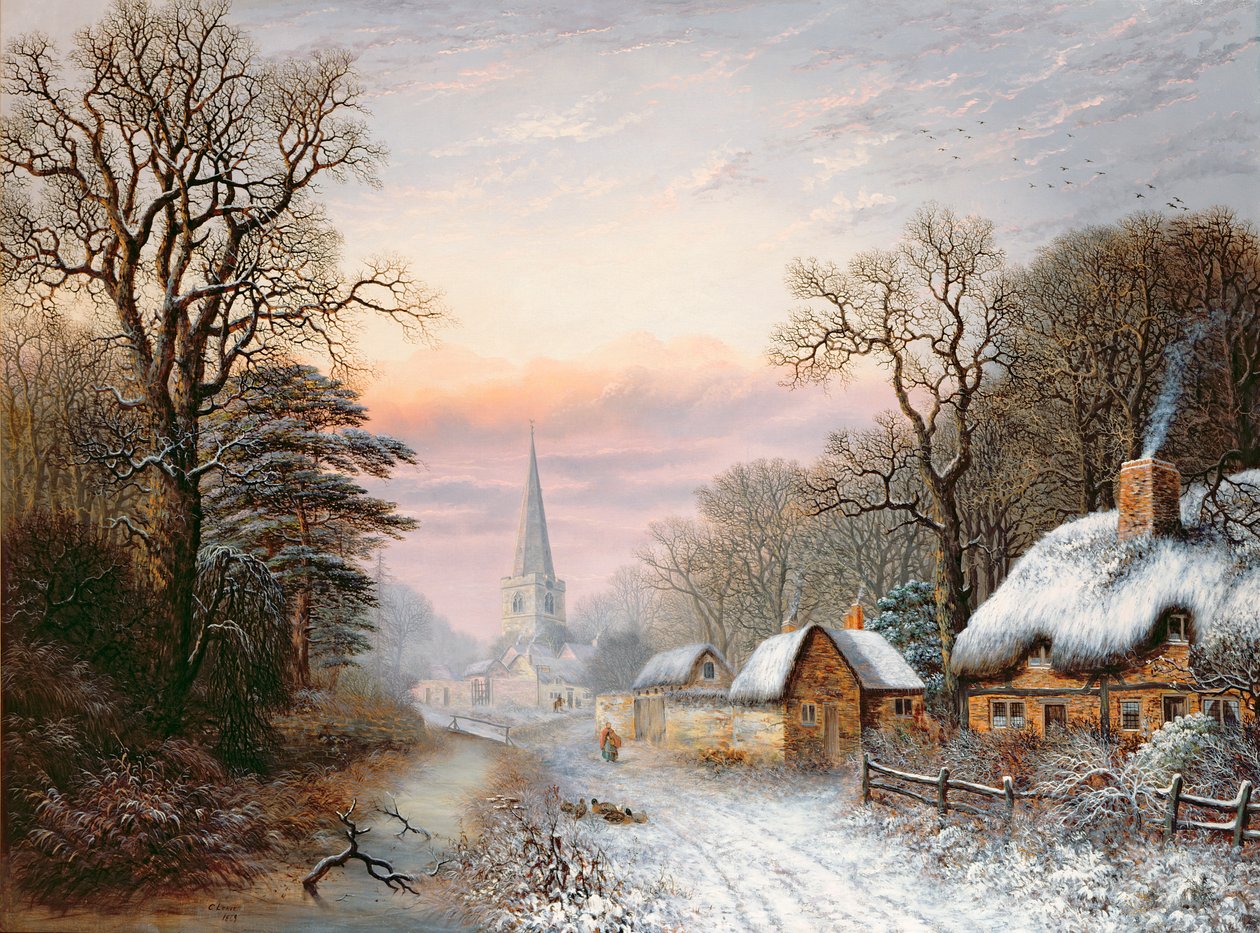 Winter Landscape, 1869 by Charles Leaver: Fine art print