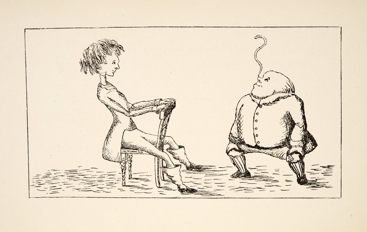 Father William Balancing an Eel on His Nose, Illustration from Alice's ...