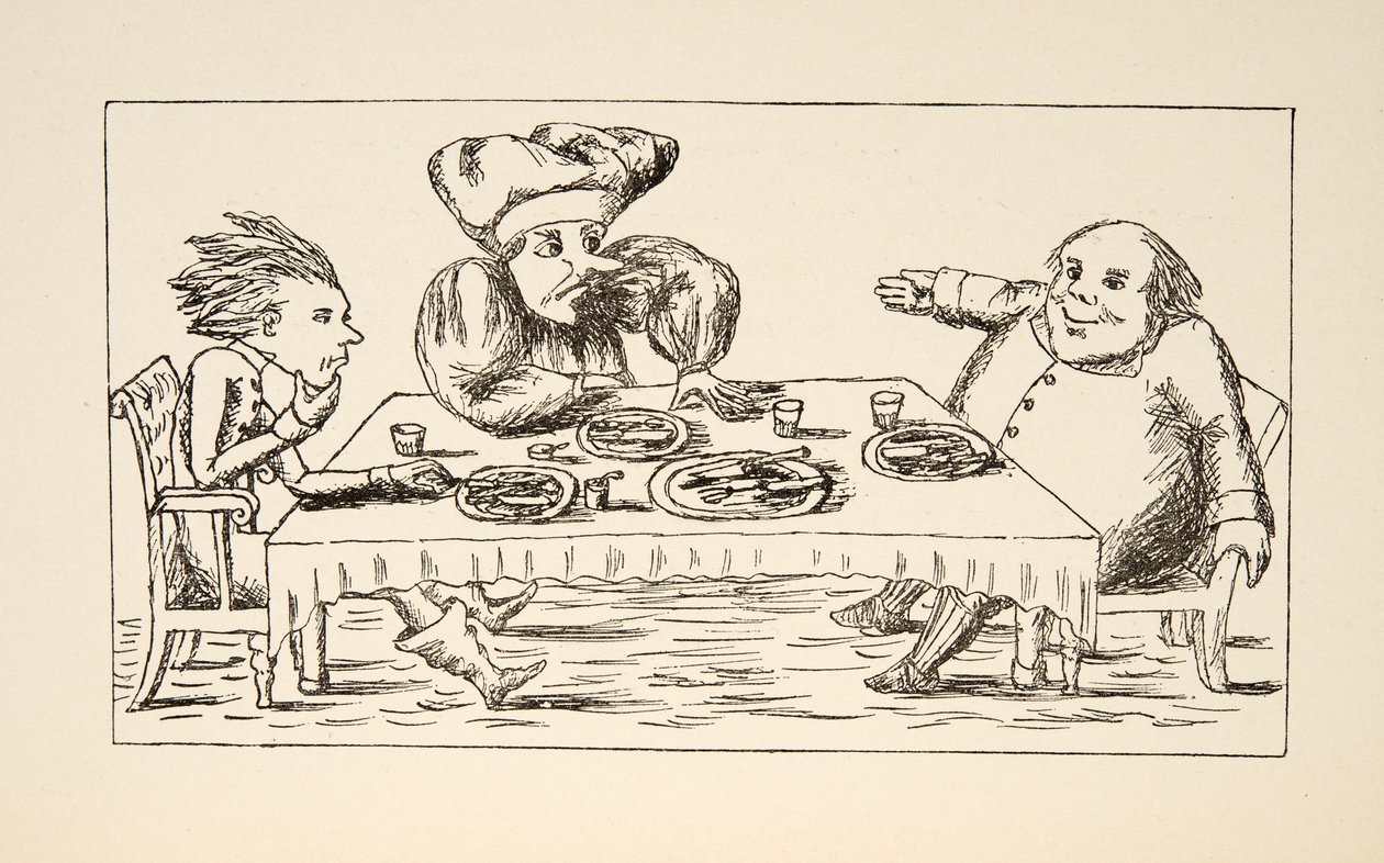 Father William Having Eaten the Goose, Illustration from Alice