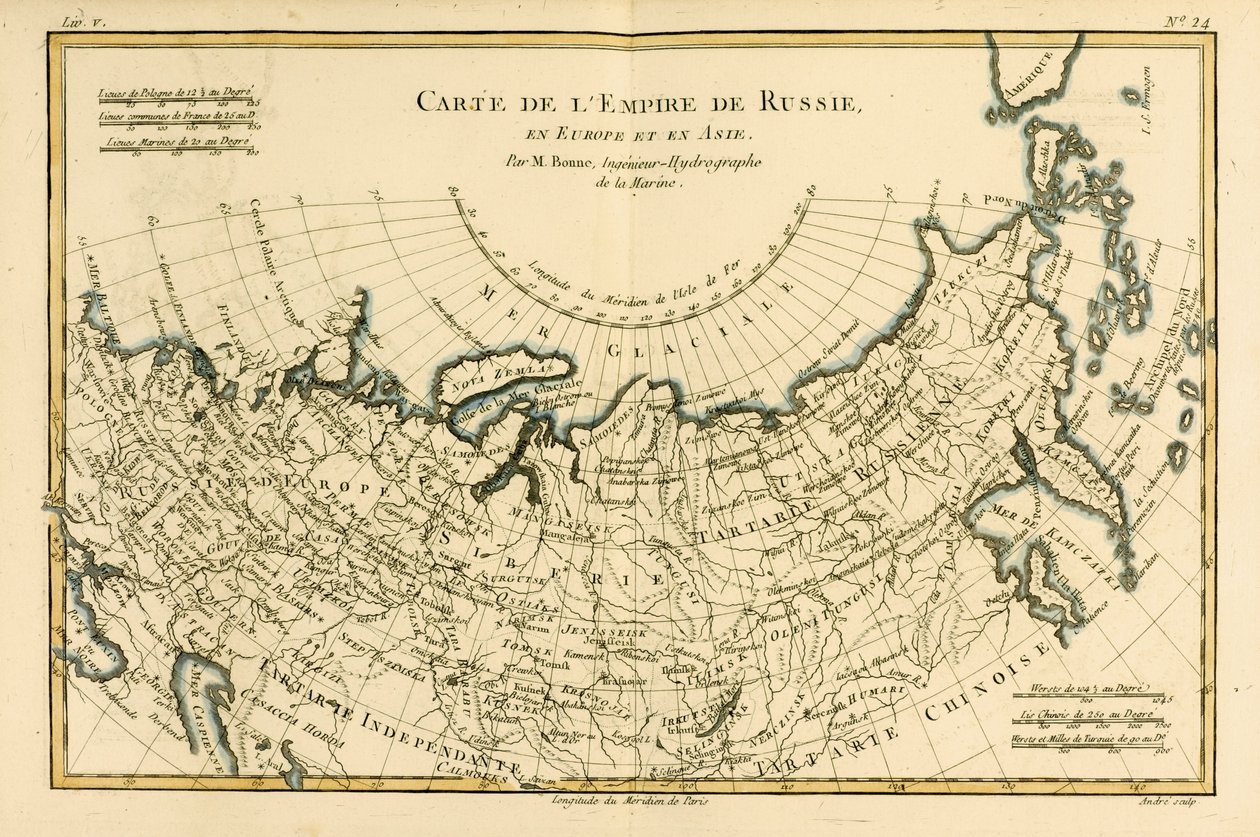 Map of the Russian Empire, in Europe and Asia, from 