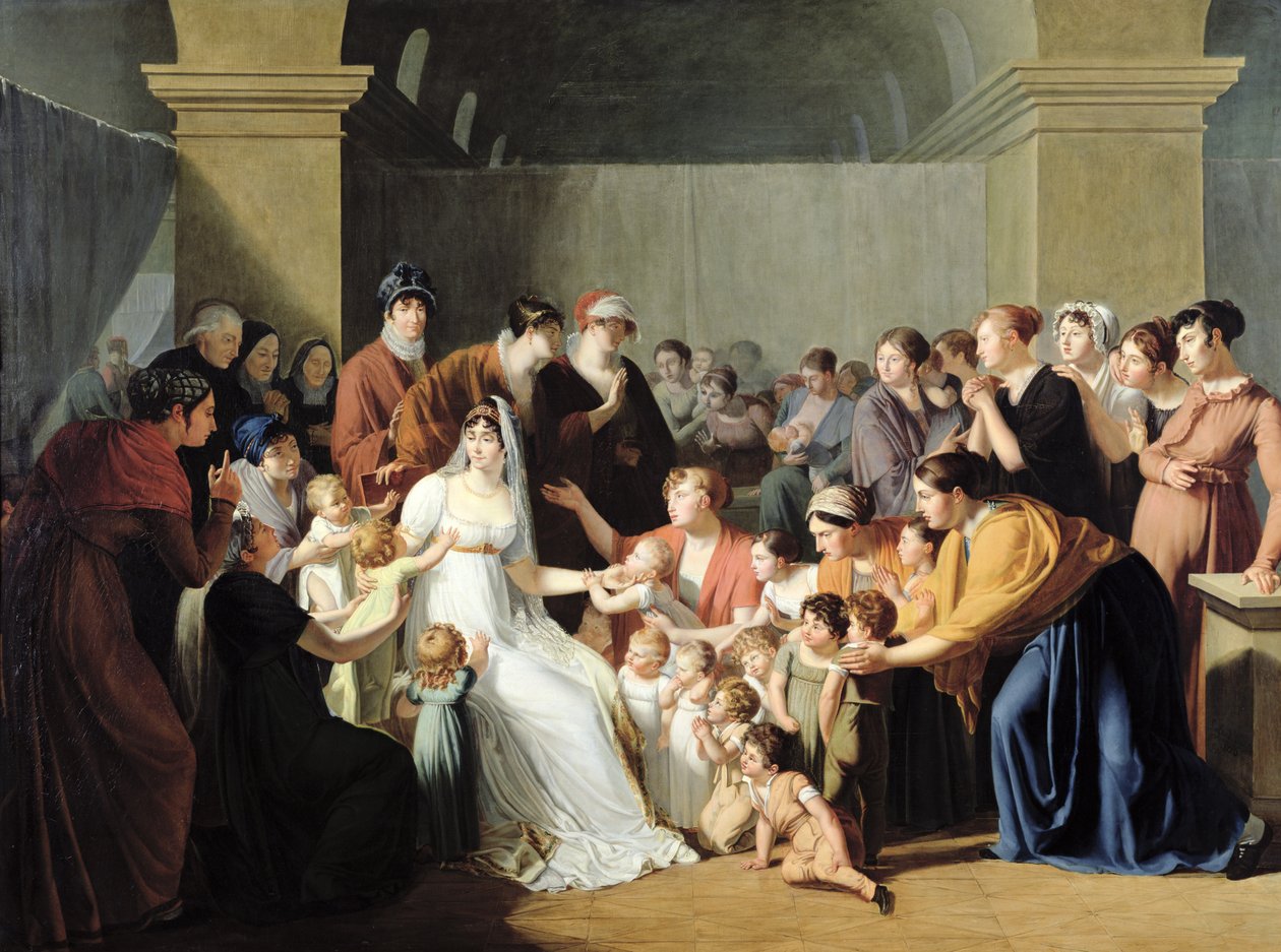 Empress Josephine Among the Children, 1806 by Charles Nicolas Raphael Lafond