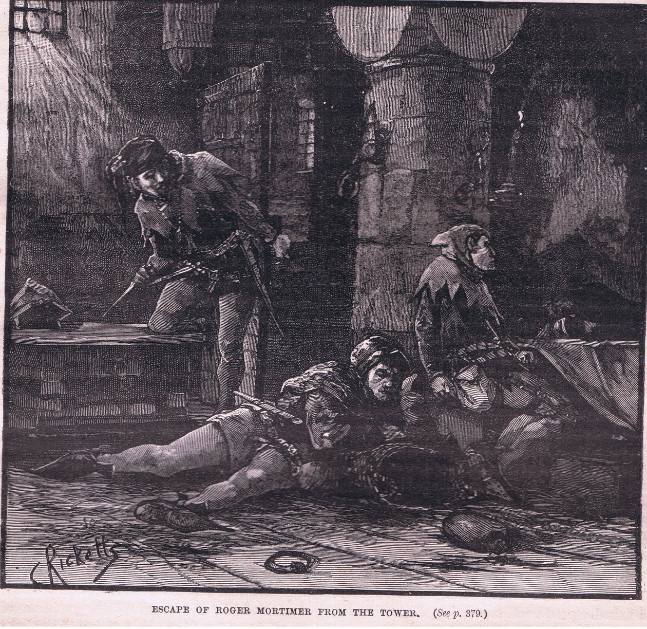 Escape of Roger Mortimer from the Tower AD 1323 by Charles Ricketts