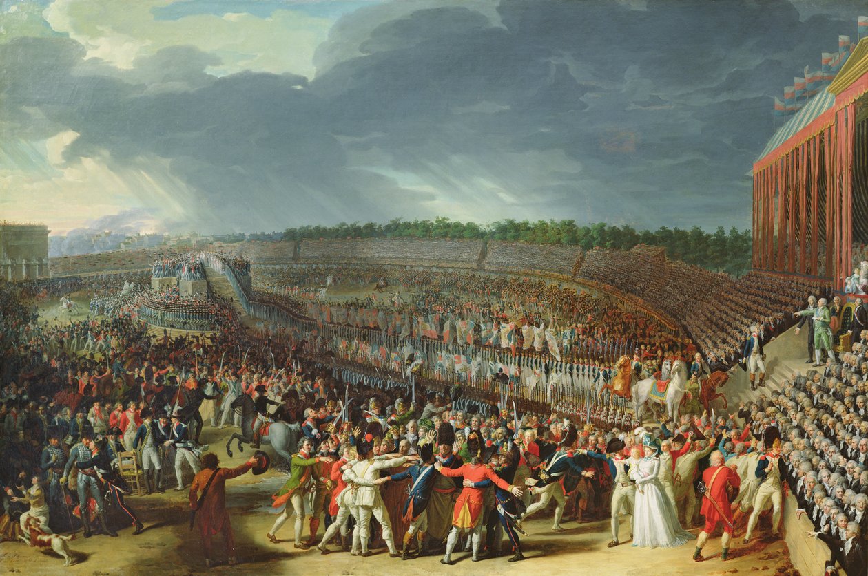 The Celebration of the Federation, Champs de Mars, Paris, 14 July 1790 by Charles Thevenin