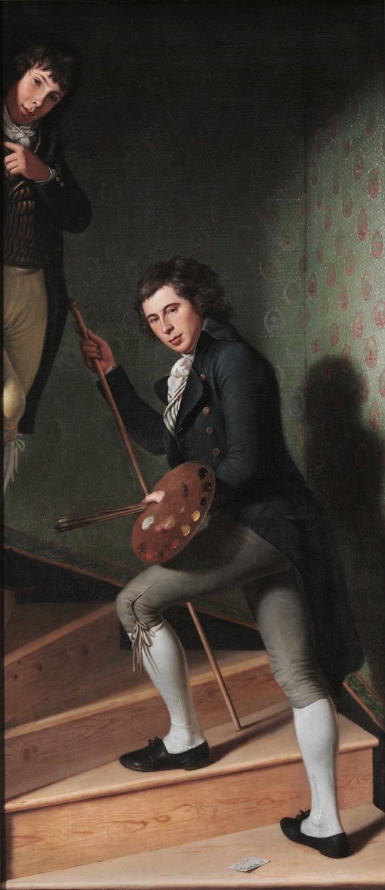 The Staircase Group (Portrait of Raphaelle Peale and Titian Ramsay Peale) by Charles Willson Peale