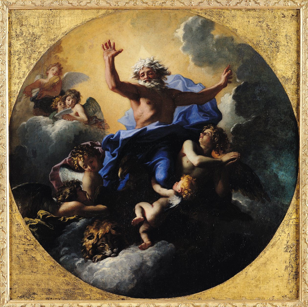 God the Father Carried by Angels by Charles de la Fosse