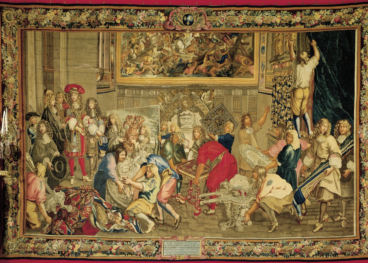 Louis XIV visiting the Gobelins Factory by Charles (studio of ) Le Brun