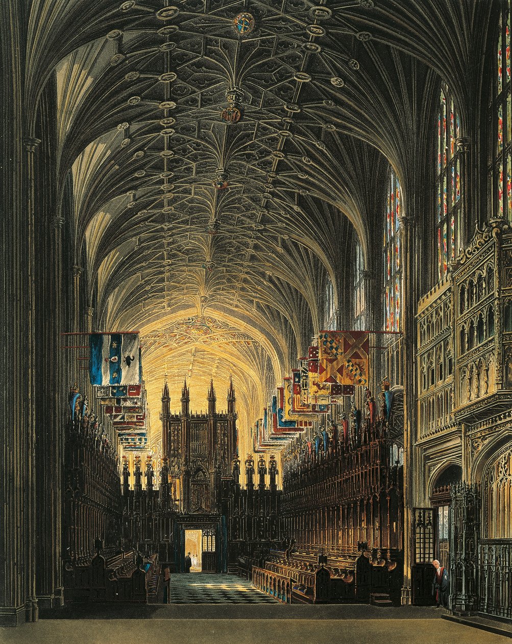 St George's Chapel at Windsor Castle by Charles (after) Wild