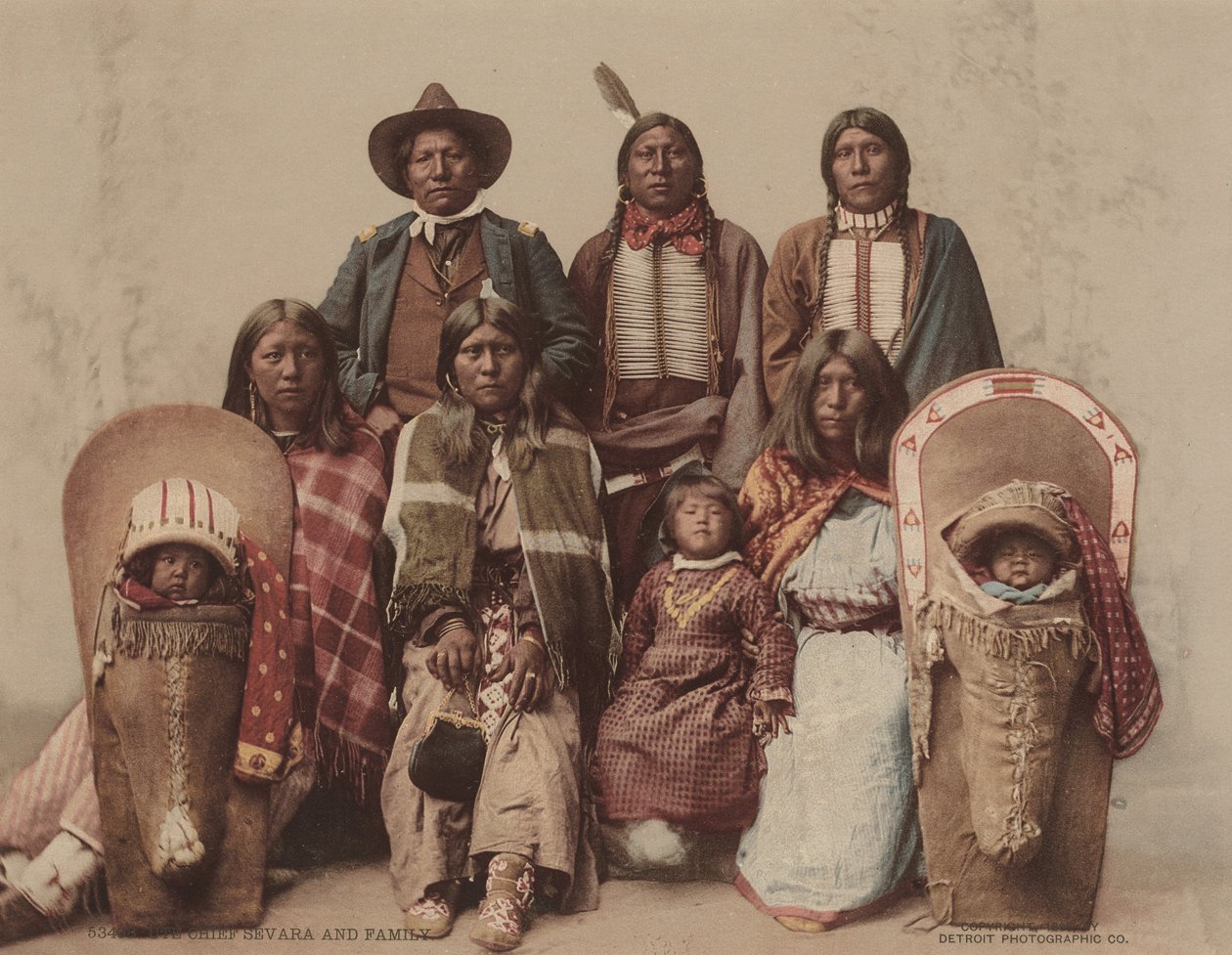 Ute Chief Severo and Family by Charles A. Nast