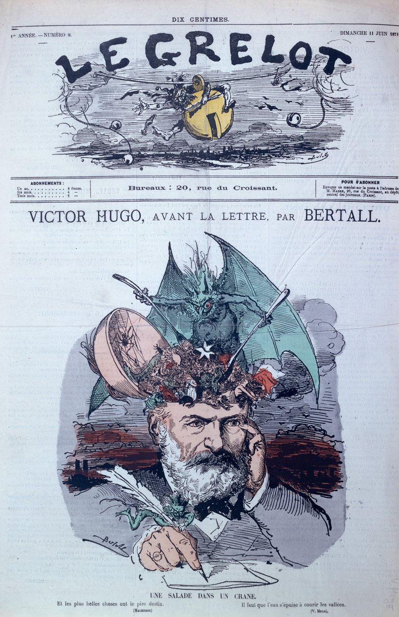 Brain Salad, Caricature of Victor Hugo from the Front Cover of 