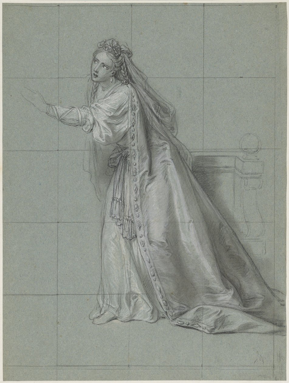 Study of a Woman (Rodugune) Turned toward the Left by Charles Antoine Coypel
