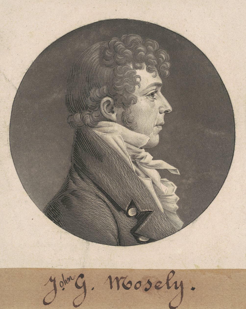 J. G. Mosely by Charles B. J. Févret de Saint Mémin