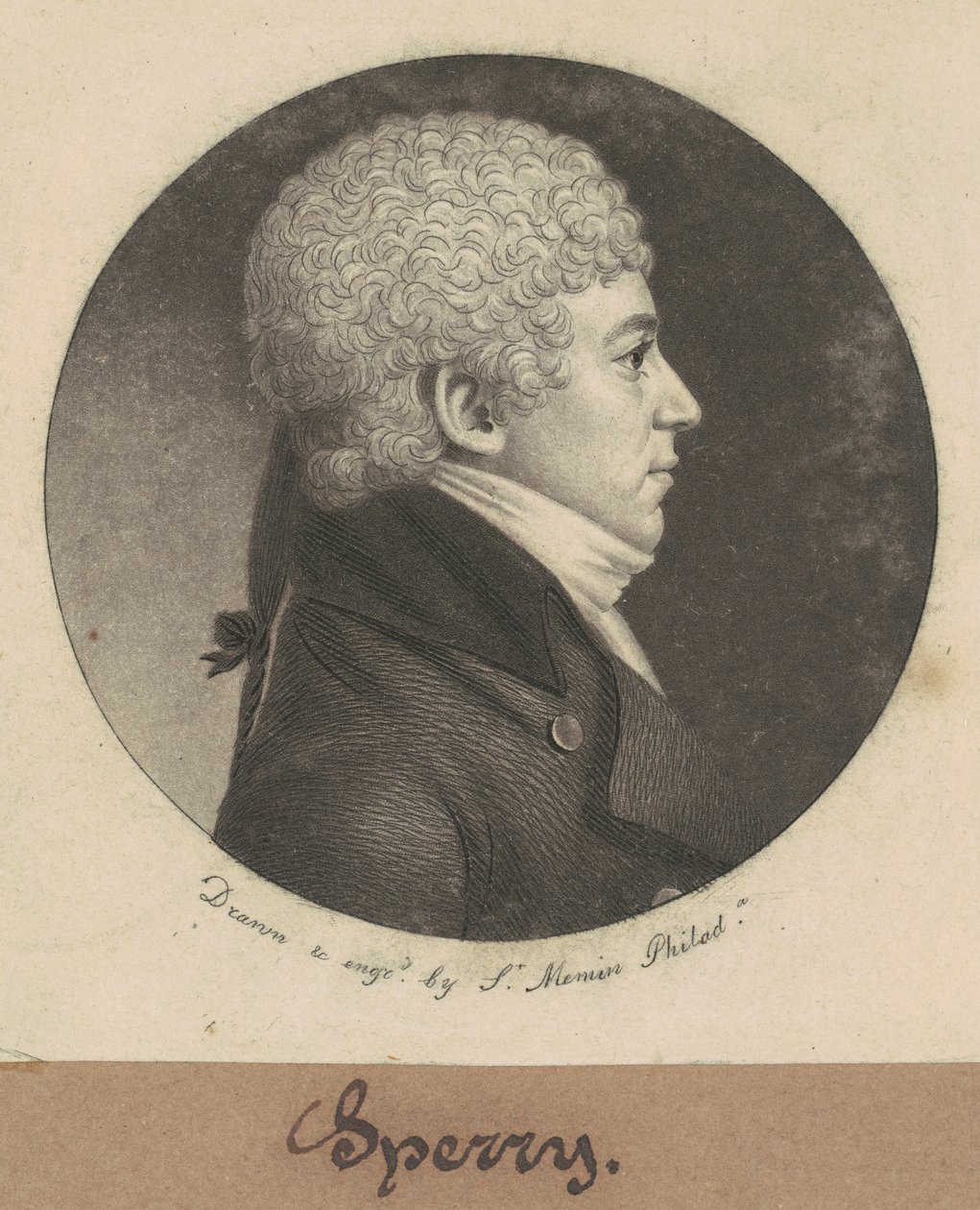 Jacob Sperry by Charles B. J. Févret de Saint Mémin