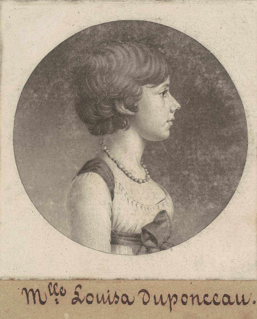 Louisa DuPonceau by Charles B. J. Févret de Saint Mémin