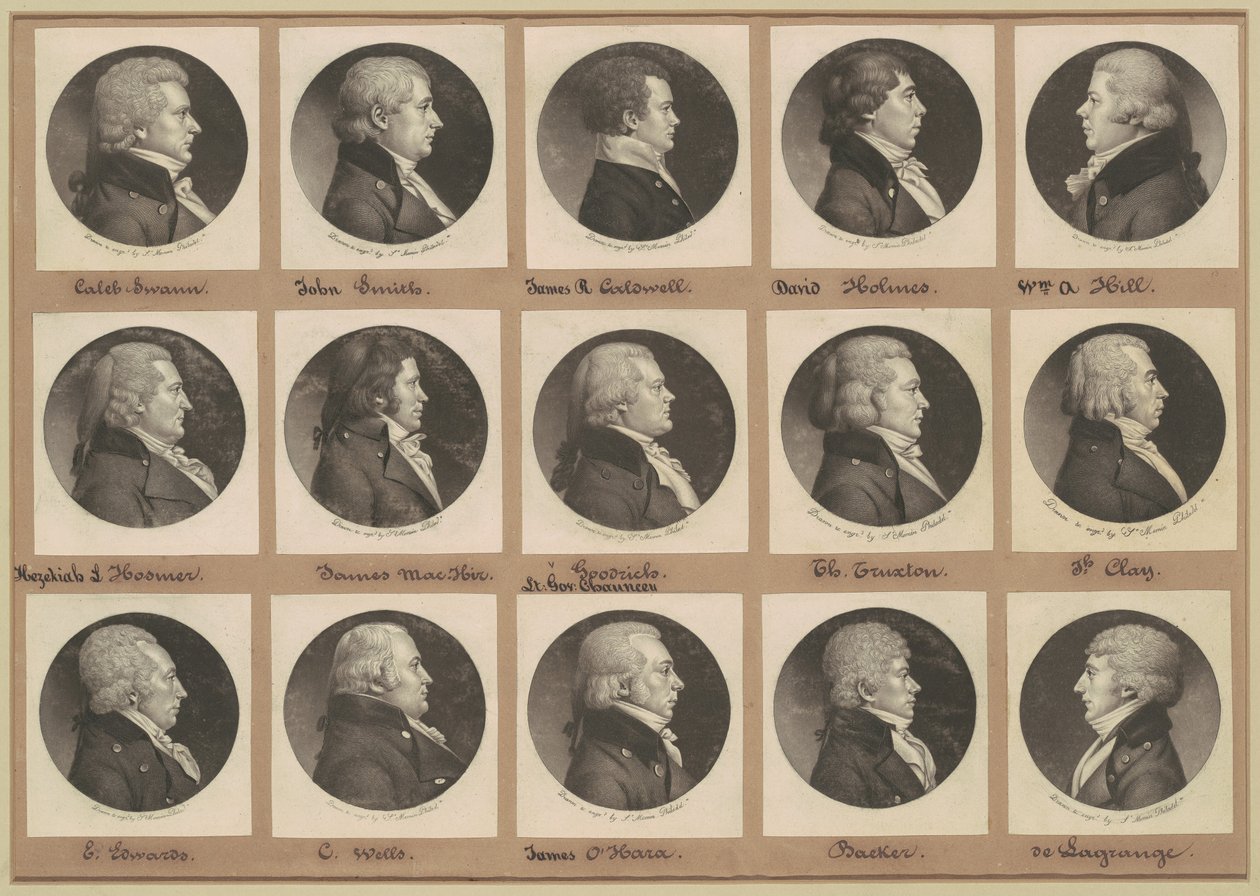 Saint-Mémin Collection of Portraits, Group 13 by Charles B. J. Févret de Saint Mémin