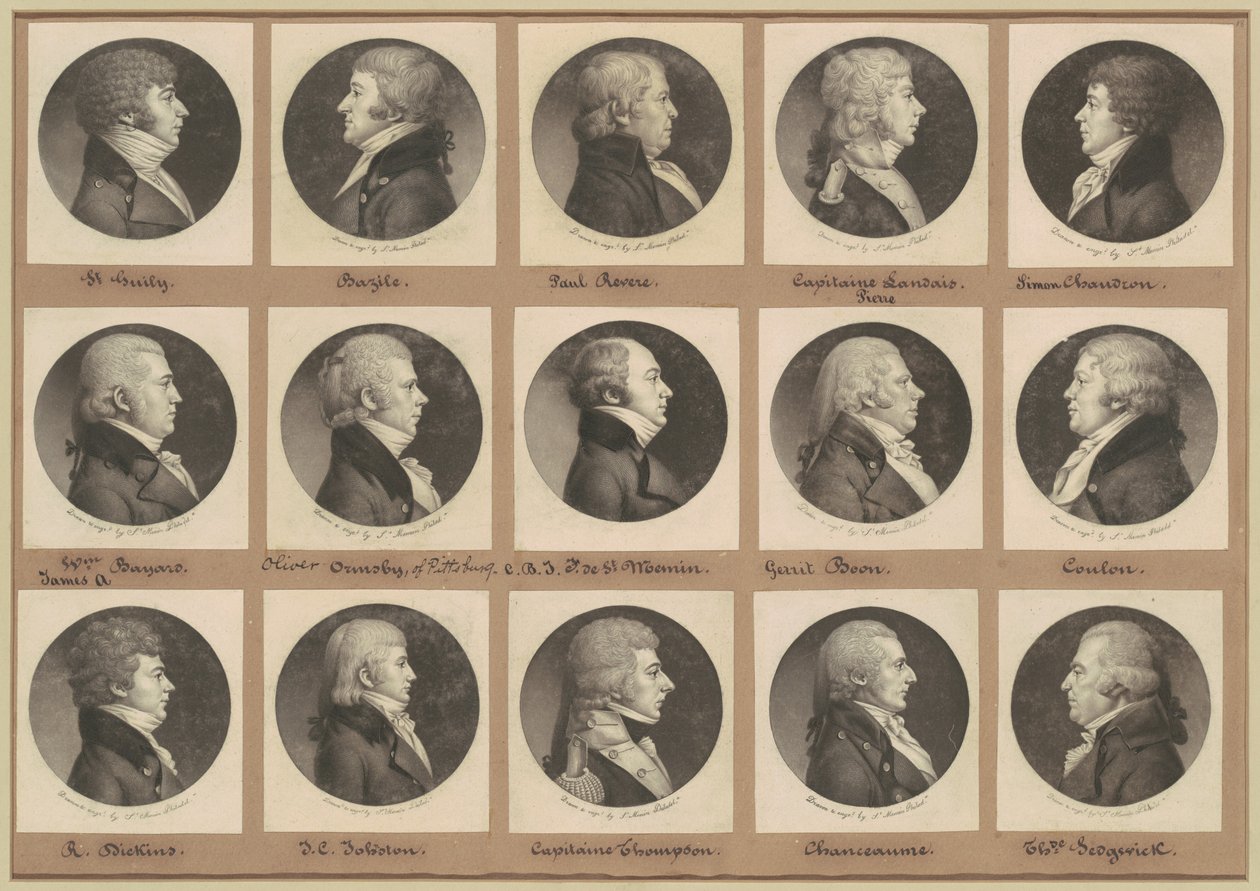 Saint-Mémin Collection of Portraits, Group 18 by Charles B. J. Févret de Saint Mémin