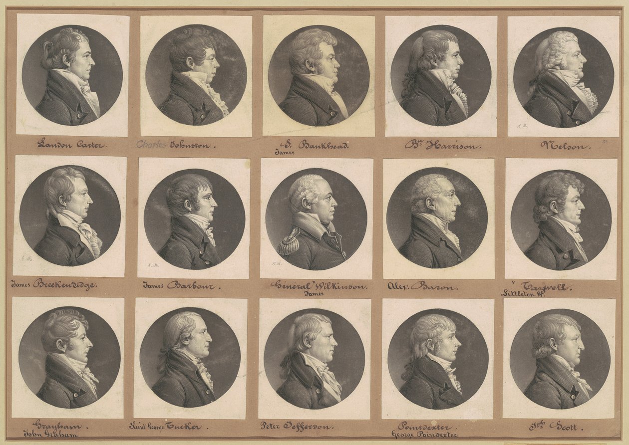 Saint-Mémin Collection of Portraits, Group 39 by Charles B. J. Févret de Saint Mémin