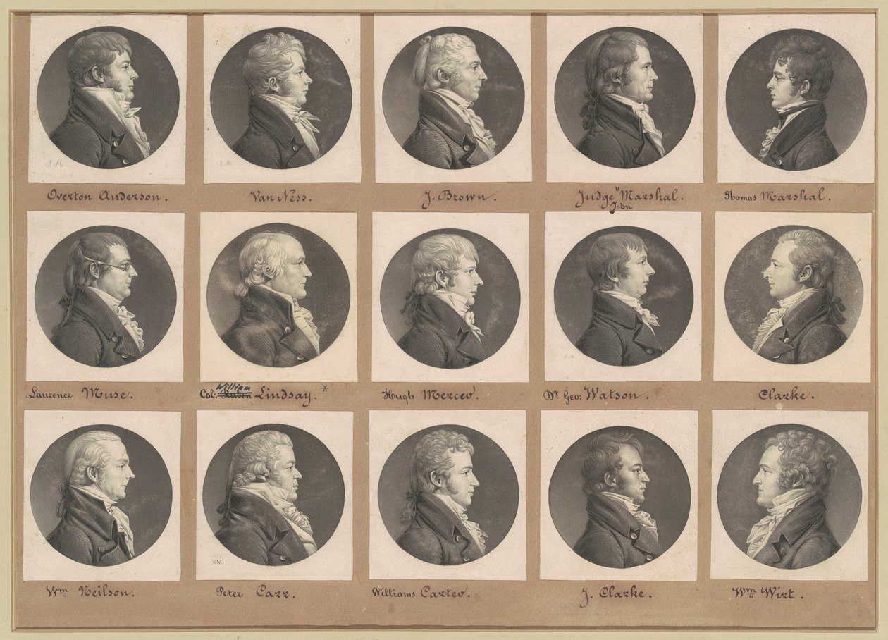 Saint-Mémin Collection of Portraits, Group 40 by Charles B. J. Févret de Saint Mémin