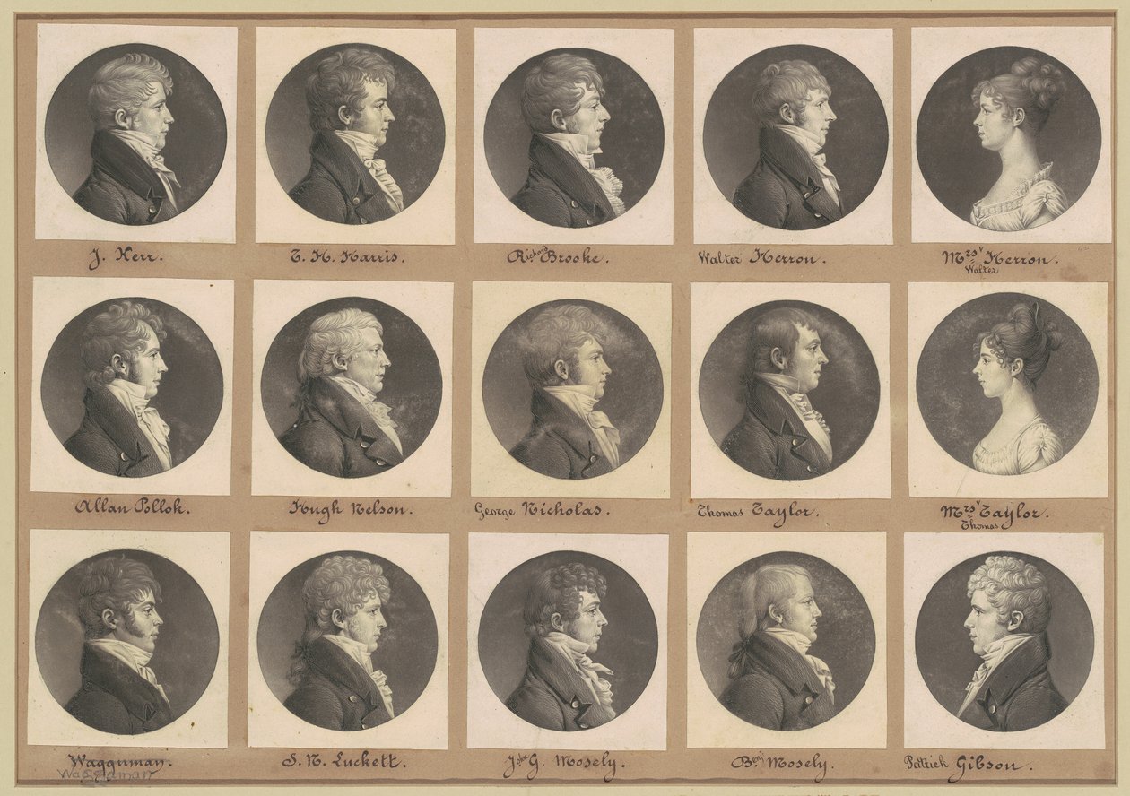 Saint-Mémin Collection of Portraits, Group 42 by Charles B. J. Févret de Saint Mémin