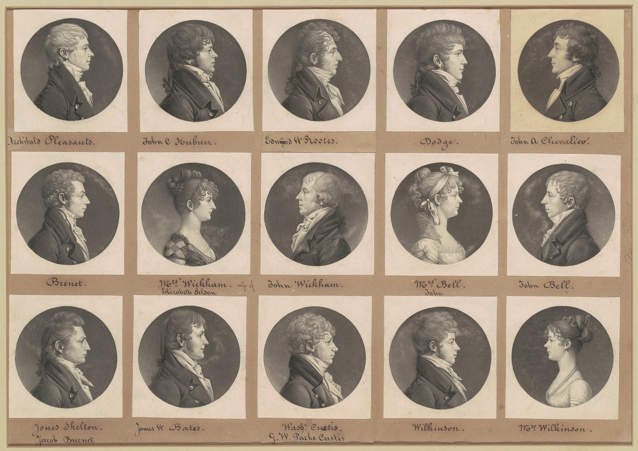 Saint-Mémin Collection of Portraits, Group 43 by Charles B. J. Févret de Saint Mémin