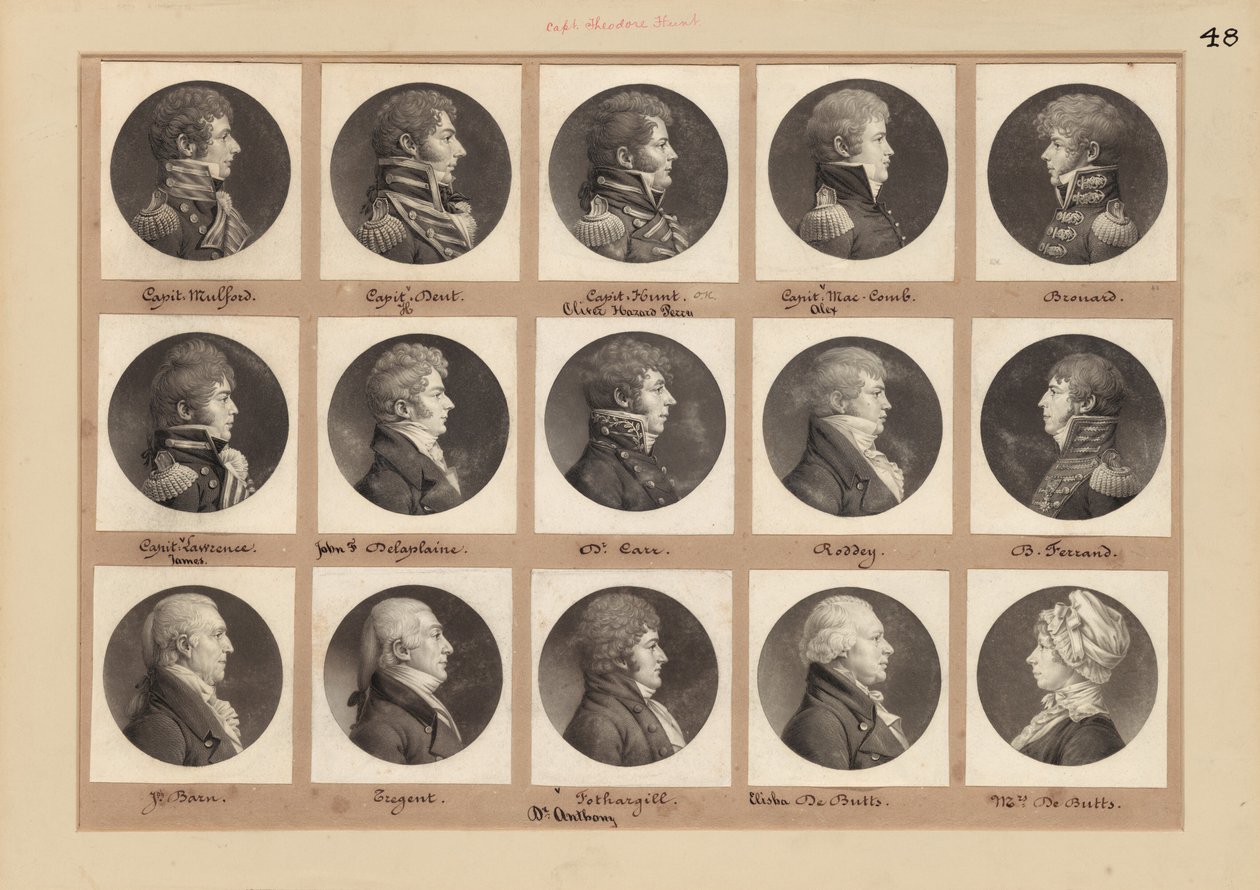 Saint-Mémin Collection of Portraits, Group 48 by Charles B. J. Févret de Saint Mémin
