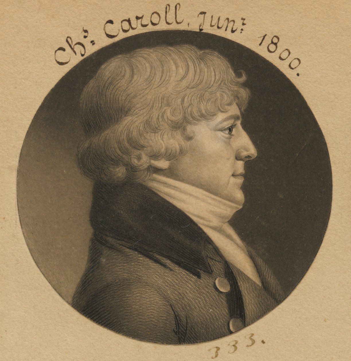 Charles Carroll Jr. by Charles Balthazar Julien Févret de Saint-Mémin