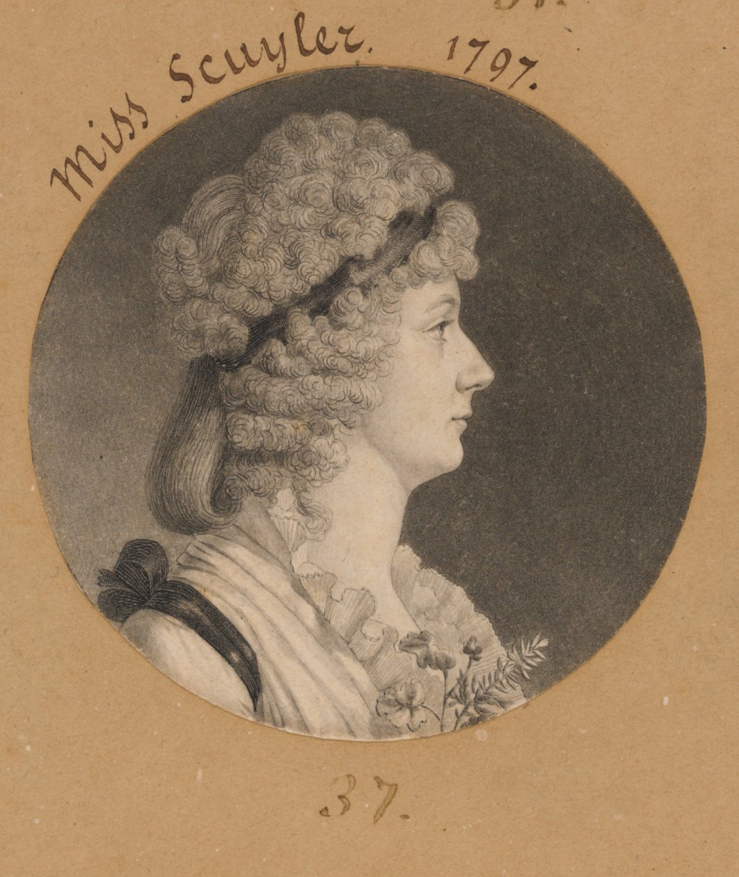 Cornelia Schuyler Morton by Charles Balthazar Julien Févret de Saint-Mémin