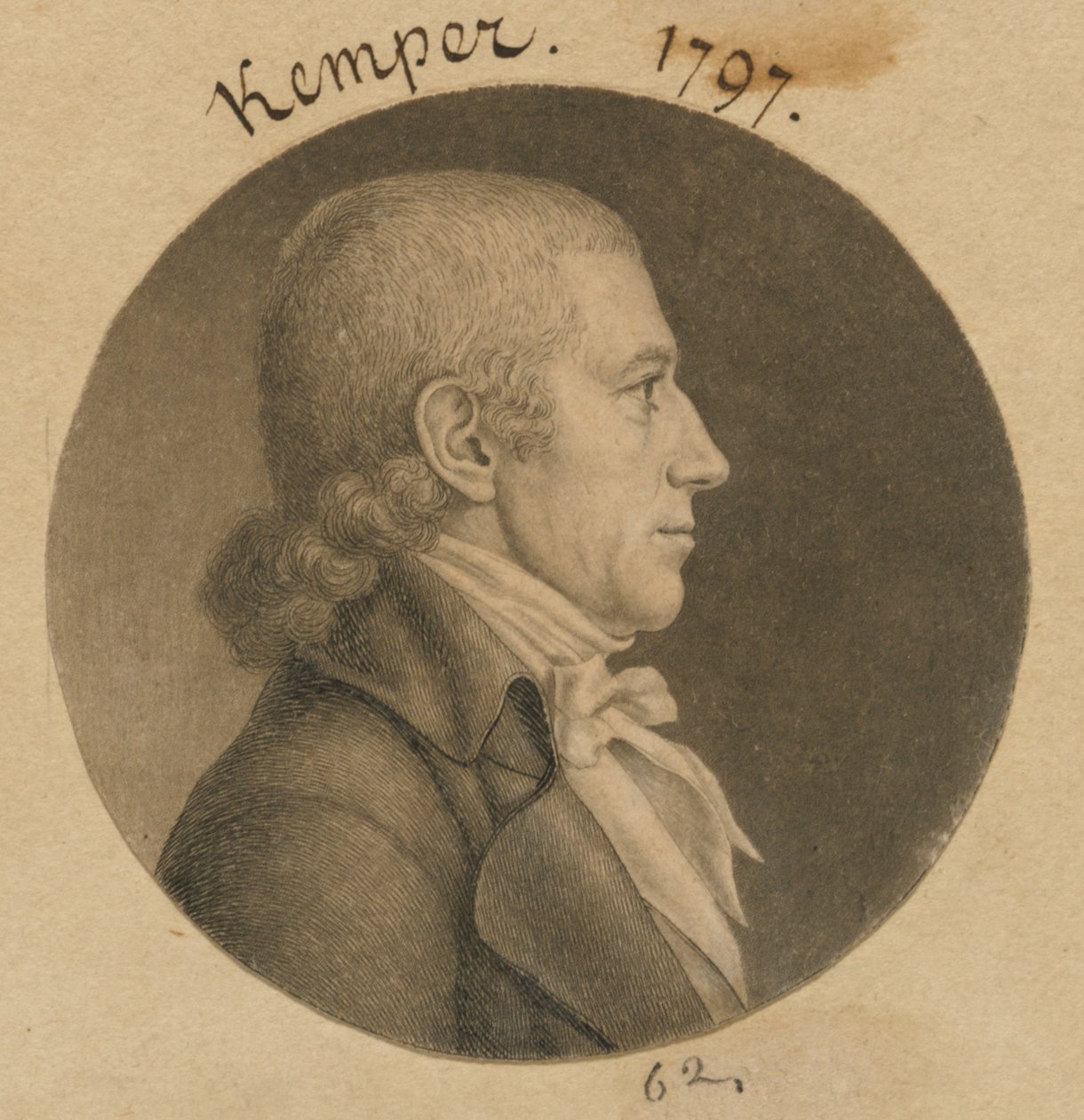 Daniel Kemper by Charles Balthazar Julien Févret de Saint-Mémin