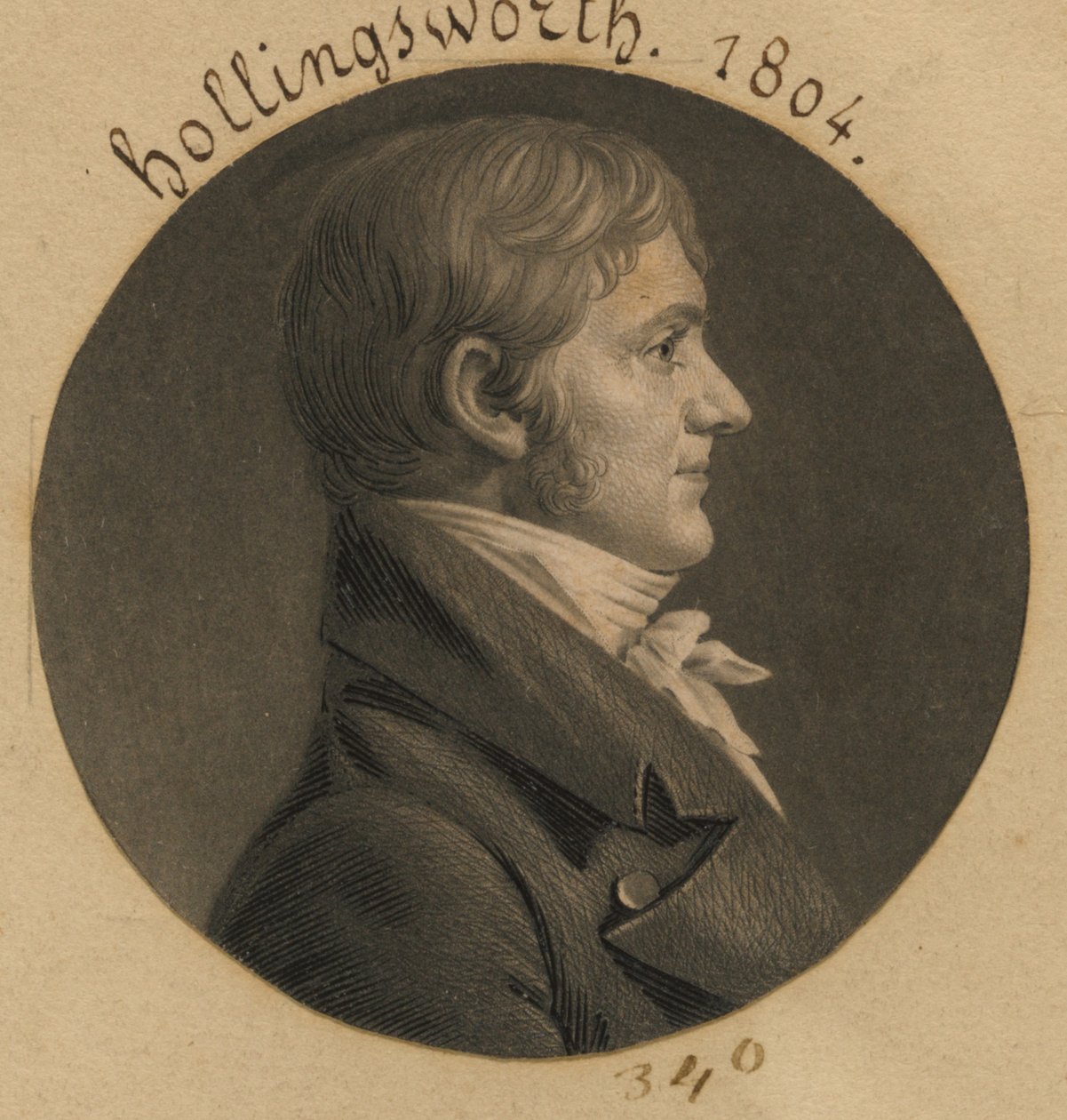Francis Hollingsworth by Charles Balthazar Julien Févret de Saint-Mémin