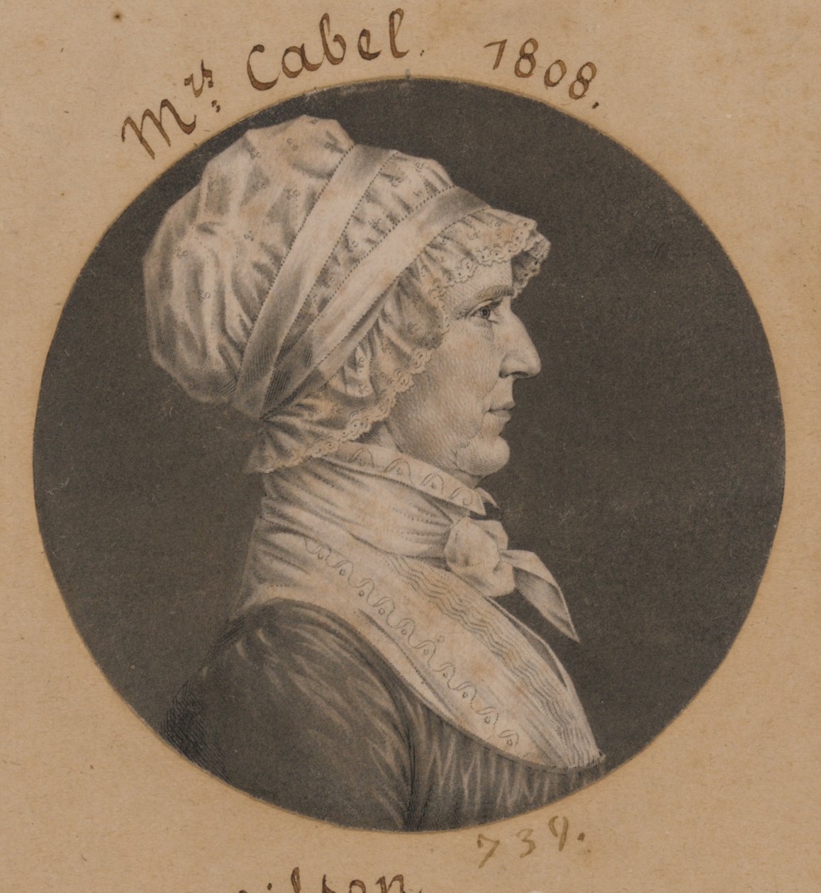 Hannah Carrington Cabell by Charles Balthazar Julien Févret de Saint-Mémin