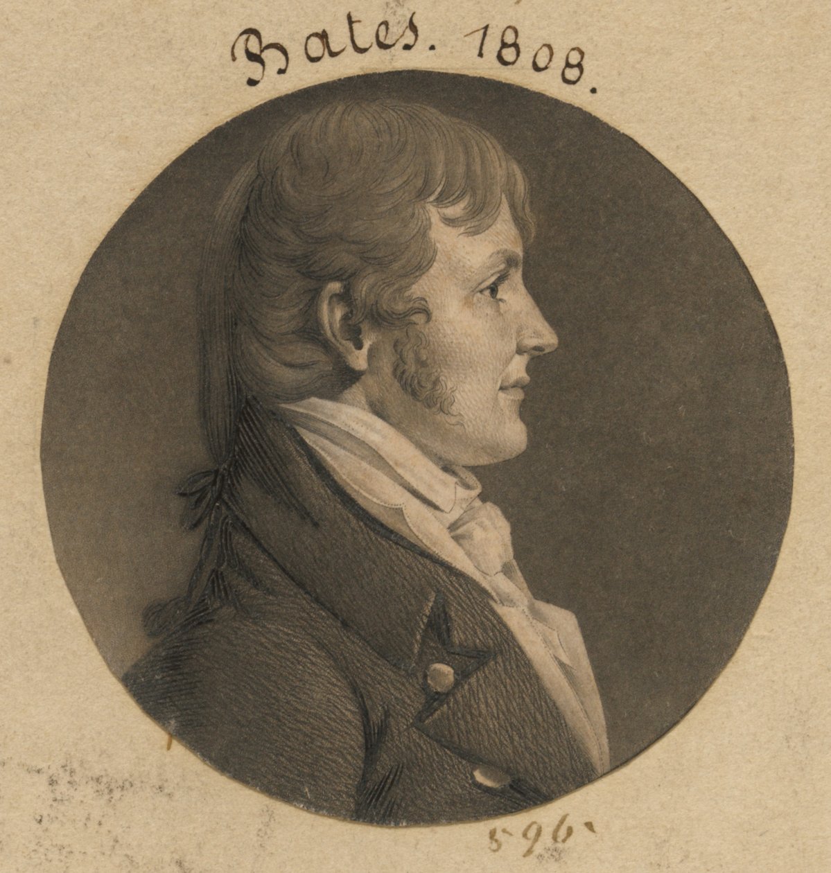 James Woodson Bates by Charles Balthazar Julien Févret de Saint-Mémin