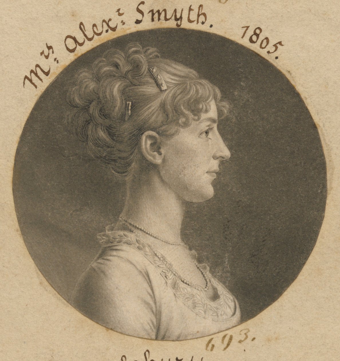 Jane Barr Stuart Newton by Charles Balthazar Julien Févret de Saint-Mémin