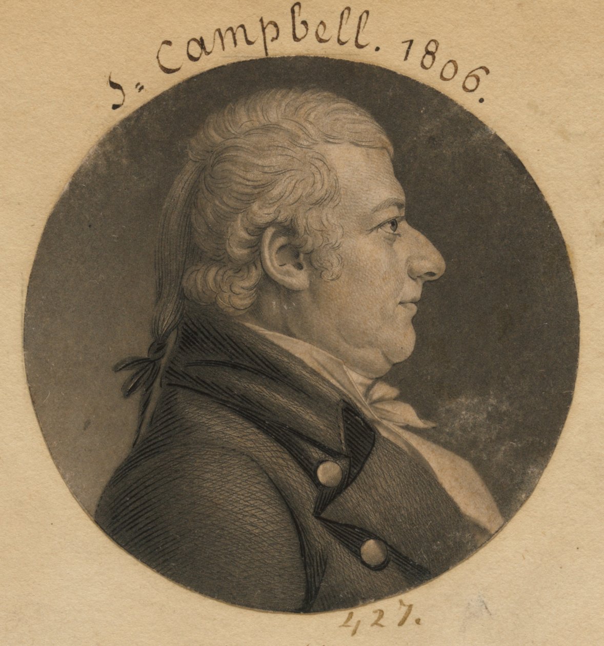John Campbell by Charles Balthazar Julien Févret de Saint-Mémin