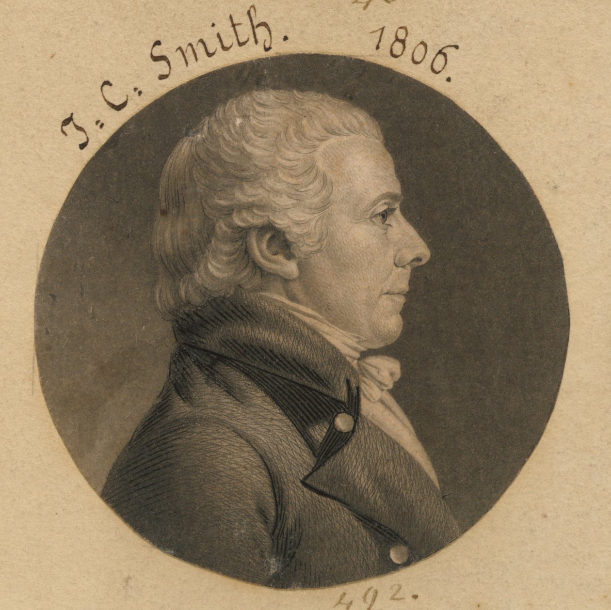 John Cotton Smith by Charles Balthazar Julien Févret de Saint-Mémin