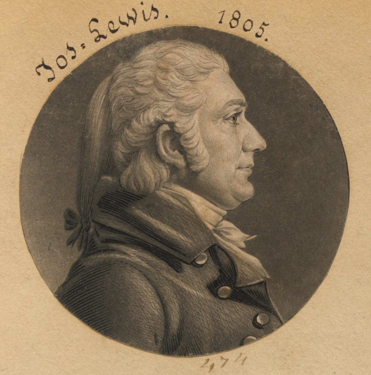Joseph Lewis, Jr. by Charles Balthazar Julien Févret de Saint-Mémin