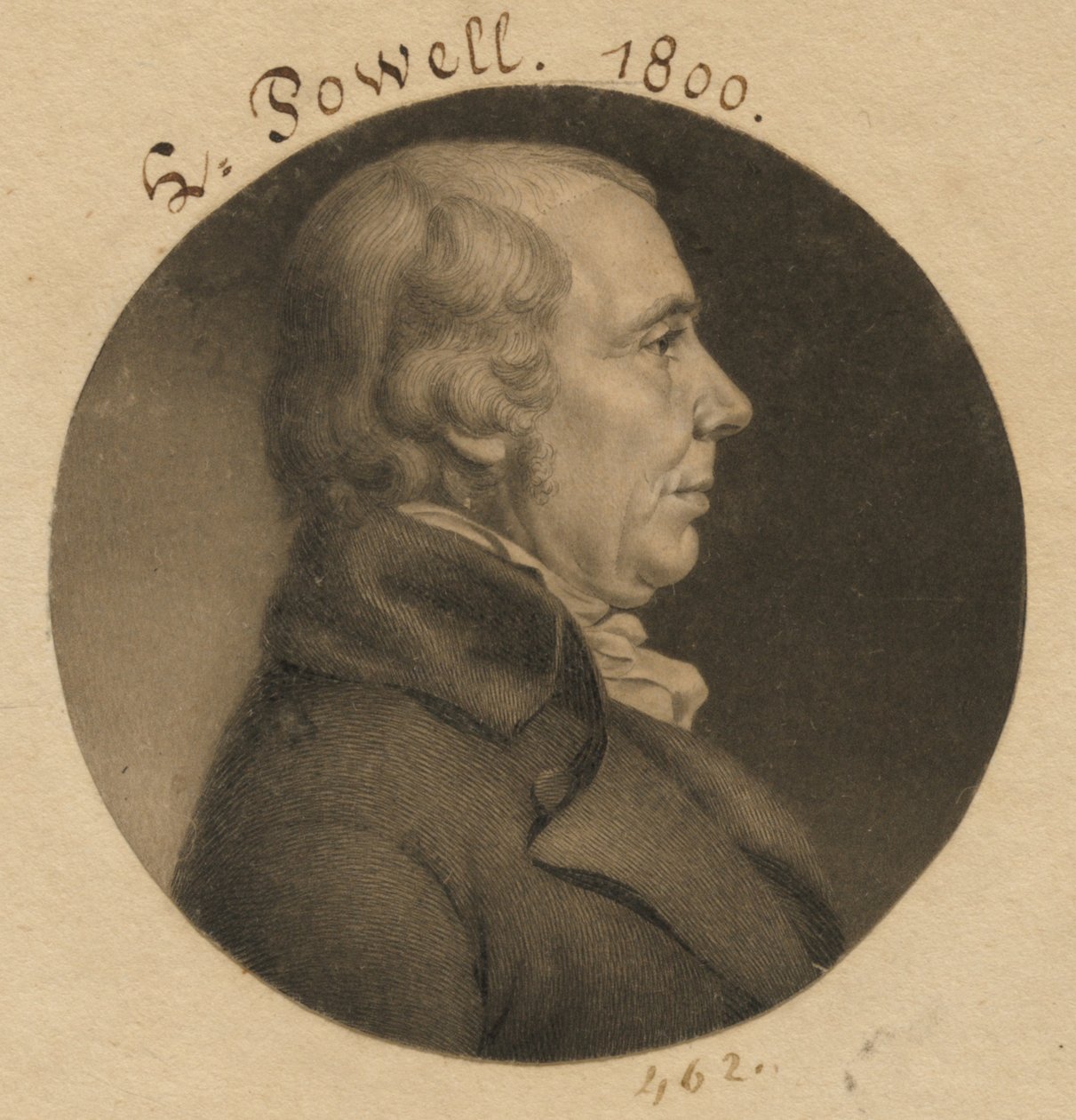 Levin Powell by Charles Balthazar Julien Févret de Saint-Mémin