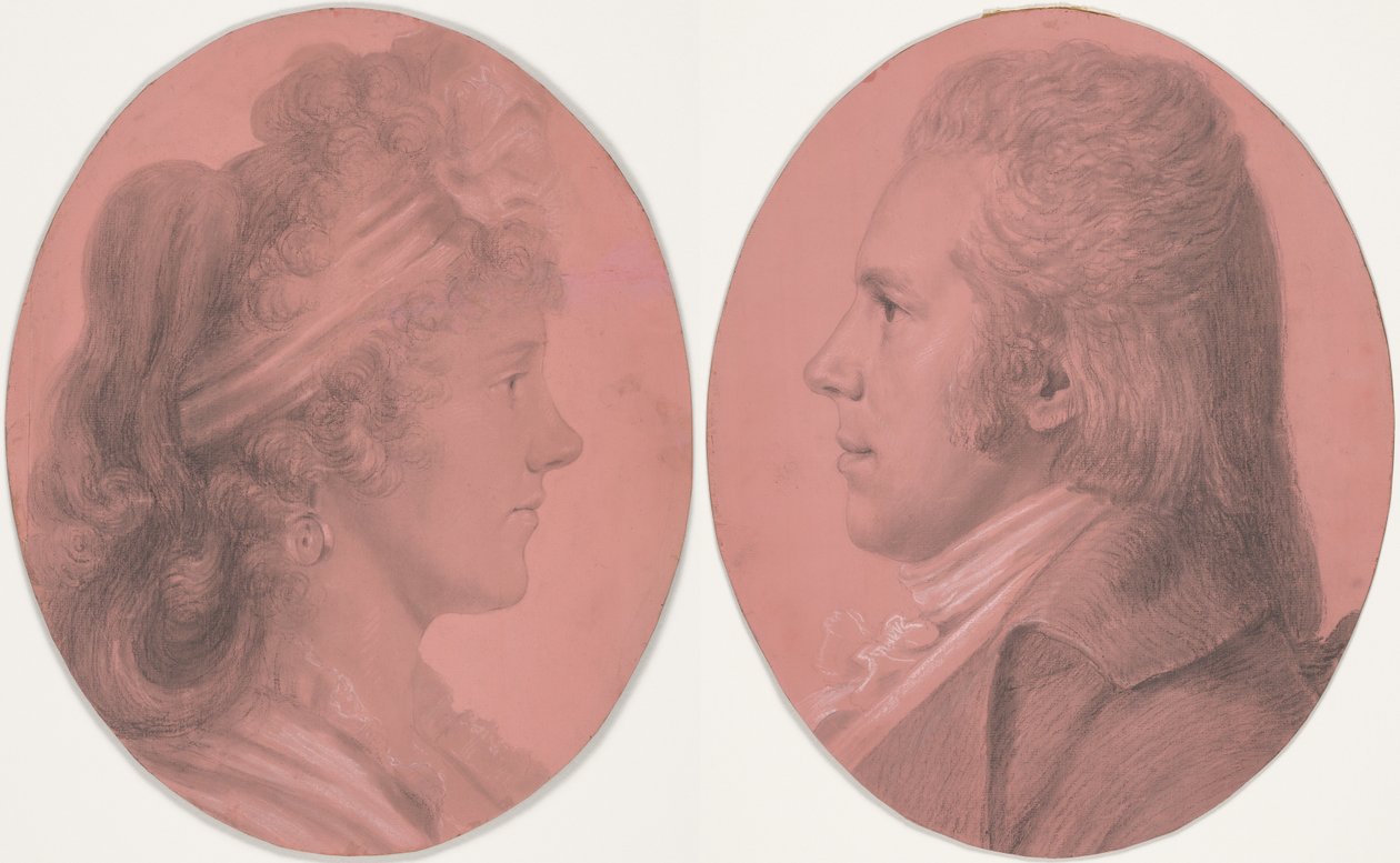 Portraits of Georges Arnold Fitzwilliam and Eleanor Ramsay Fitzwilliam; a Pair by Charles Balthazar Julien Févret de Saint-Mémin