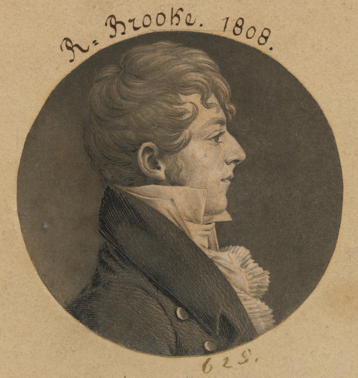 Richard Brooke by Charles Balthazar Julien Févret de Saint-Mémin