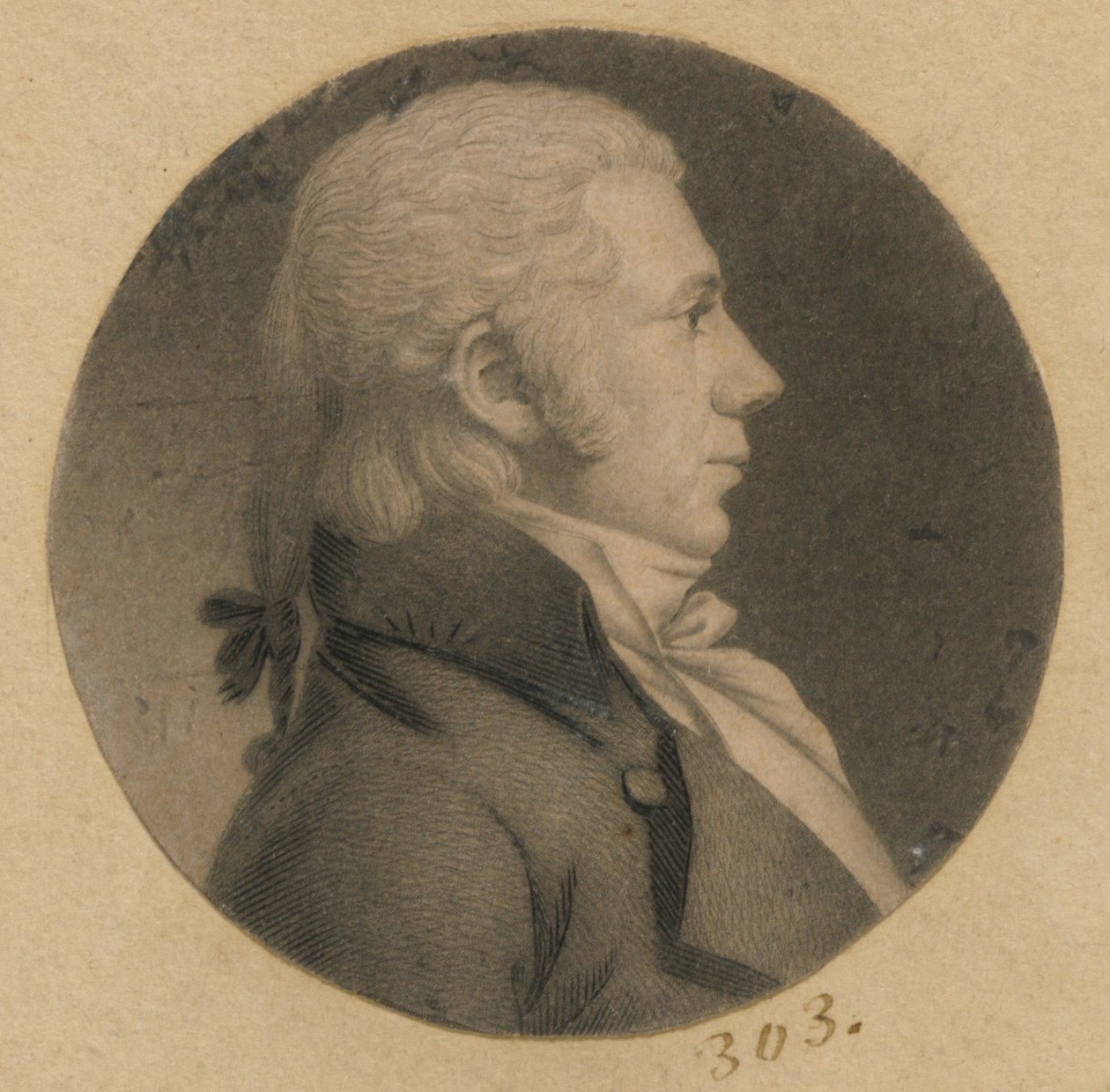 Unidentified Man by Charles Balthazar Julien Févret de Saint-Mémin