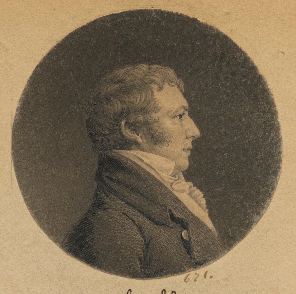Unidentified Man by Charles Balthazar Julien Févret de Saint-Mémin