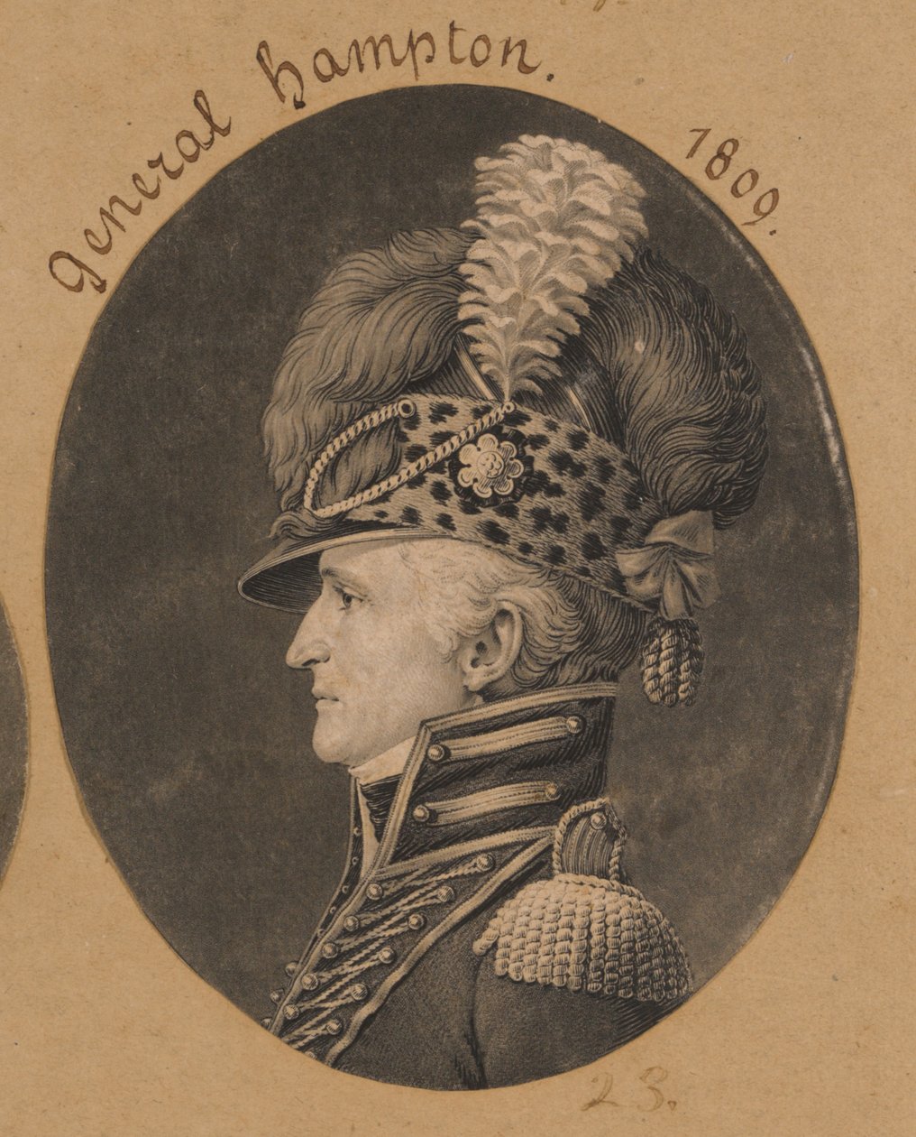Wade Hampton by Charles Balthazar Julien Févret de Saint-Mémin