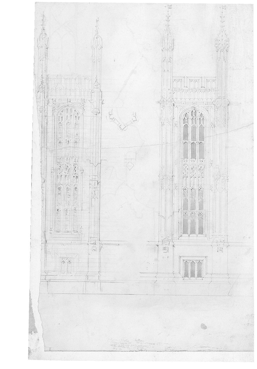 Drawing for the Houses of Parliament, c.1836-40 by Charles Barry